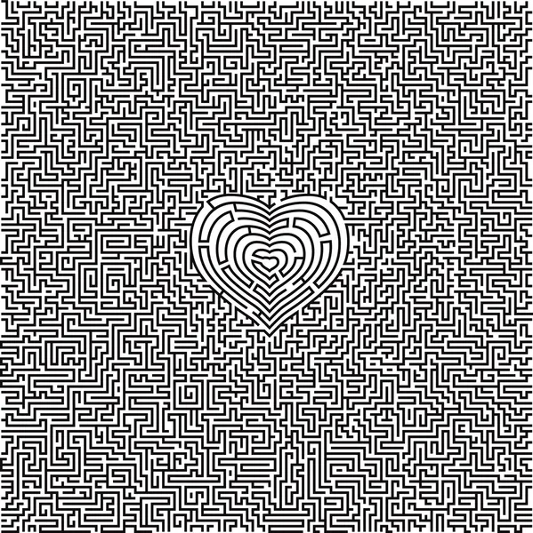 Labyrinthe cardiaque ultime — Image vectorielle