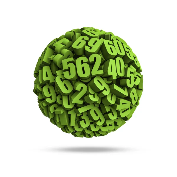 Numbers sphere — Stock Photo, Image