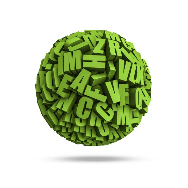 Letters sphere — Stock Photo, Image