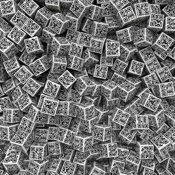 QR code dice background — Stock Photo, Image