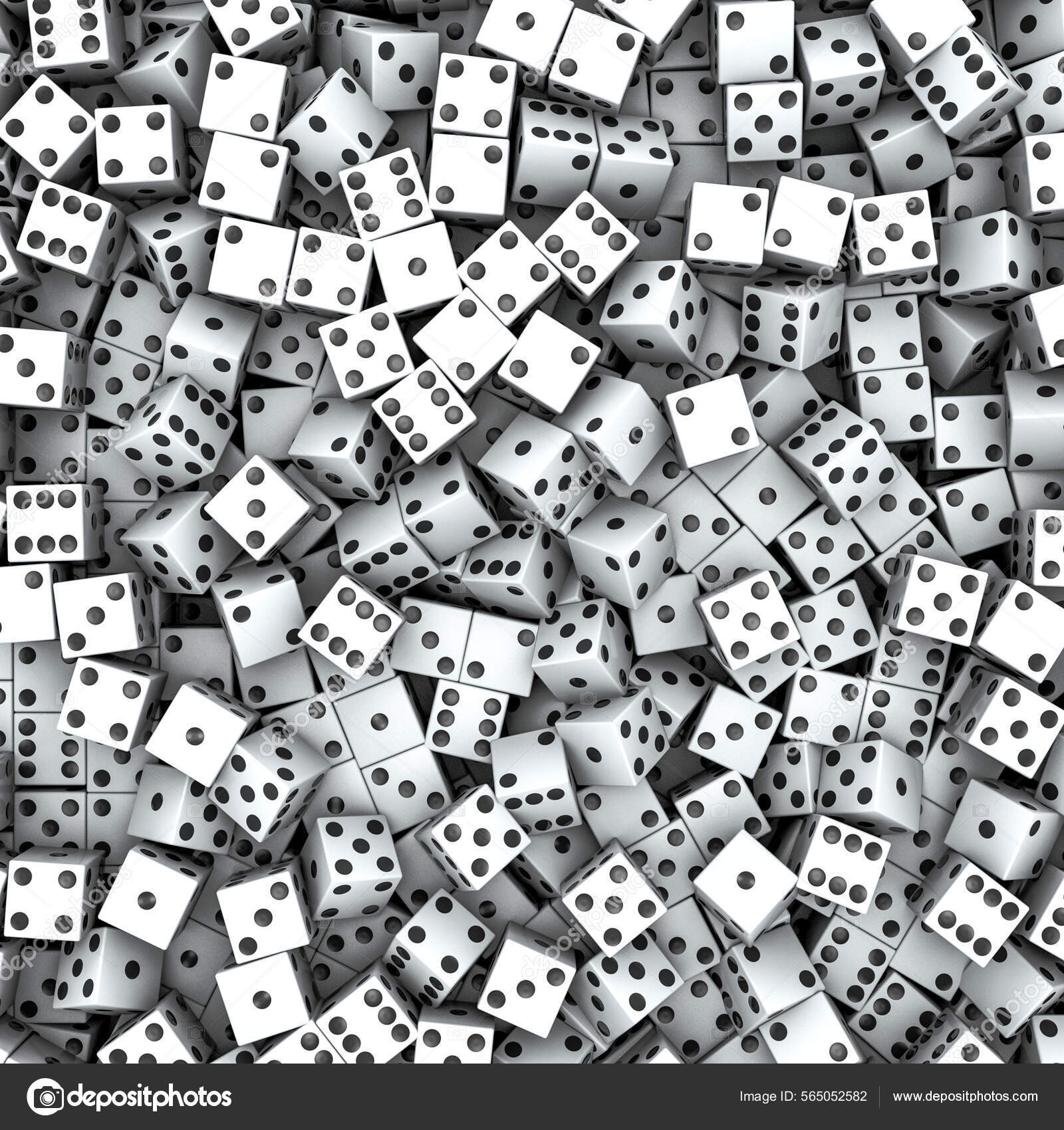 White Dice Background Illustration Hundreds White Dice Black Spots