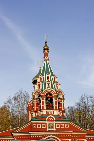 Orthodox church of red brick — Stock Photo, Image