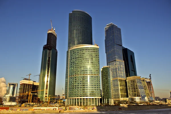 商务中心"莫斯科城建设" — 图库照片