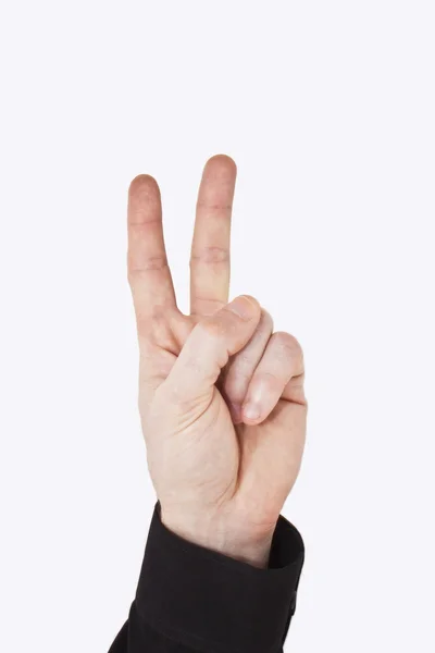 ジェスチャーの指の「ビクトリア」 — ストック写真