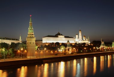 Gece Moskova Kremlin