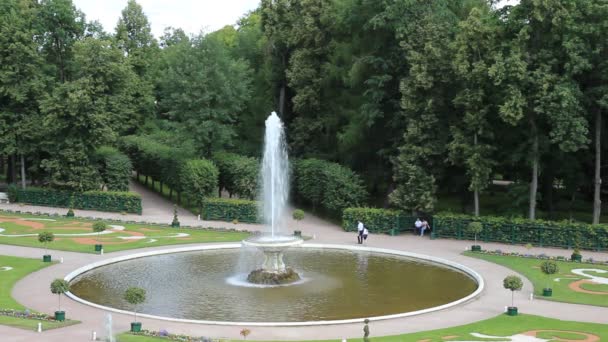 Fontein in peterhof — Stockvideo