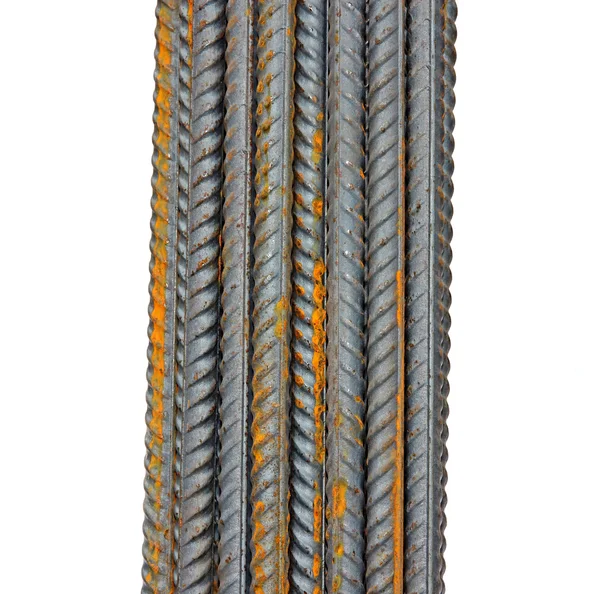 Bando de várias barras de reforço isoladas — Fotografia de Stock