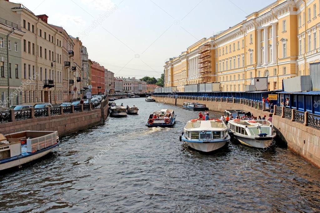 River trips on canals of St. Petersburg