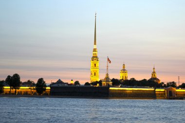 Peter ve paul fortress beyaz gece St Petersburg