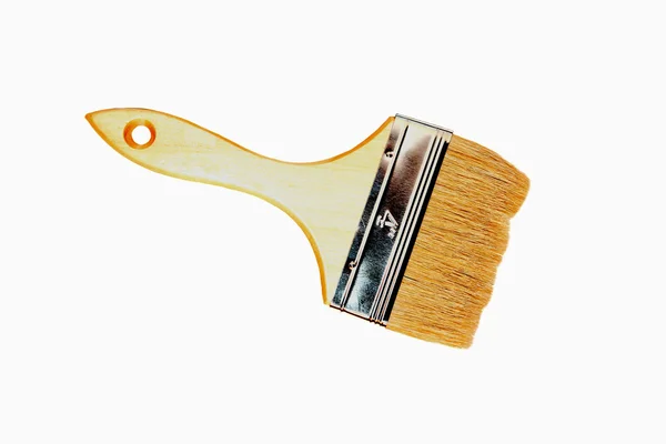 Brush with wooden handle isolated — Stock Photo, Image