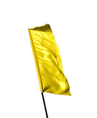 rüzgarda sallayarak şenlikli sarı bayrak