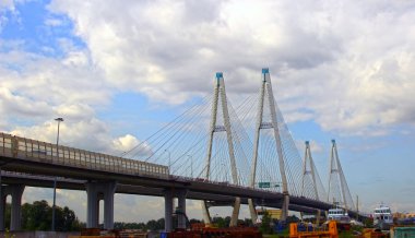 büyük obukhov Askılı bridge St Petersburg neva Nehri
