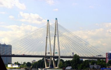 büyük obukhov Askılı bridge St Petersburg neva Nehri