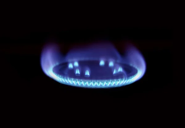Burning natural gas on burner — Stock Photo, Image