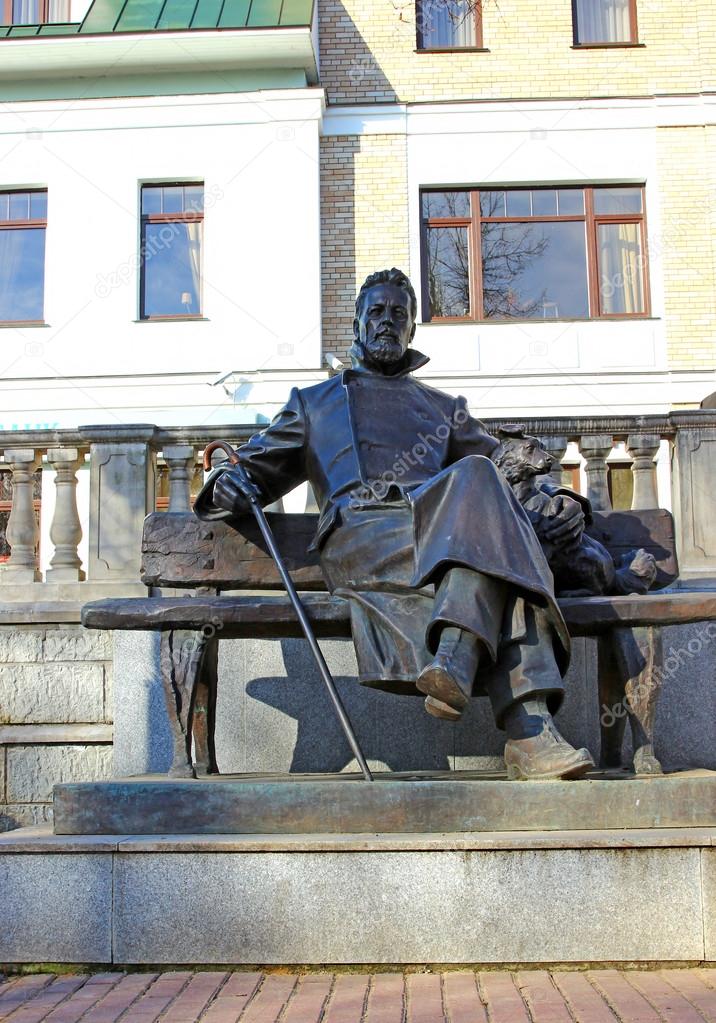 Bronze statue of A.P. Chekhov in Zvenigorod