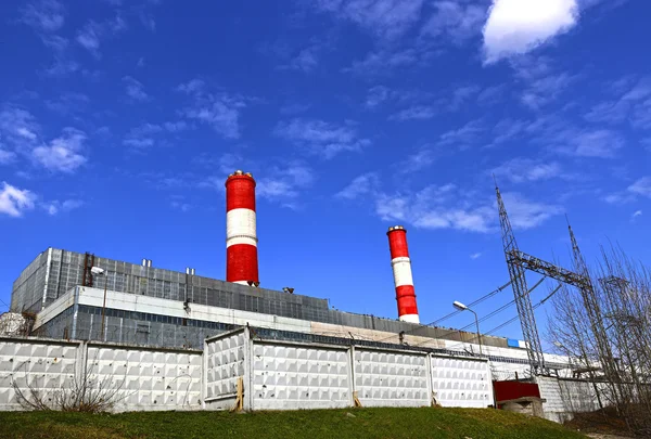 High factory chimney — Stock Photo, Image