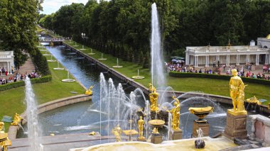 samson ve st. Petersburg aslan figürü ile çeşme