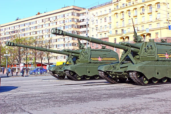 Militärparad tillägnad Segerdagen under andra världskriget — Stockfoto