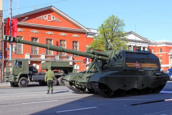 Militaire parade in Moskou — Stockfoto