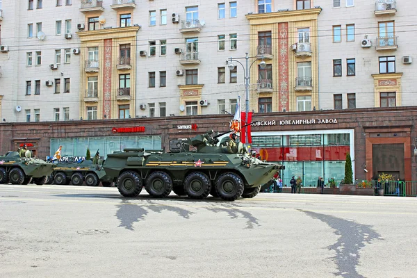 Militaire parade in Moskou — Stockfoto