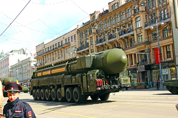 Military parade in Moscow — Stock Photo, Image