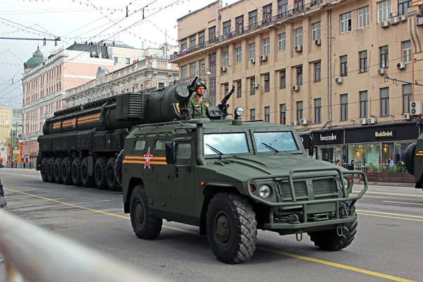 Militaire parade in Moskou — Stockfoto