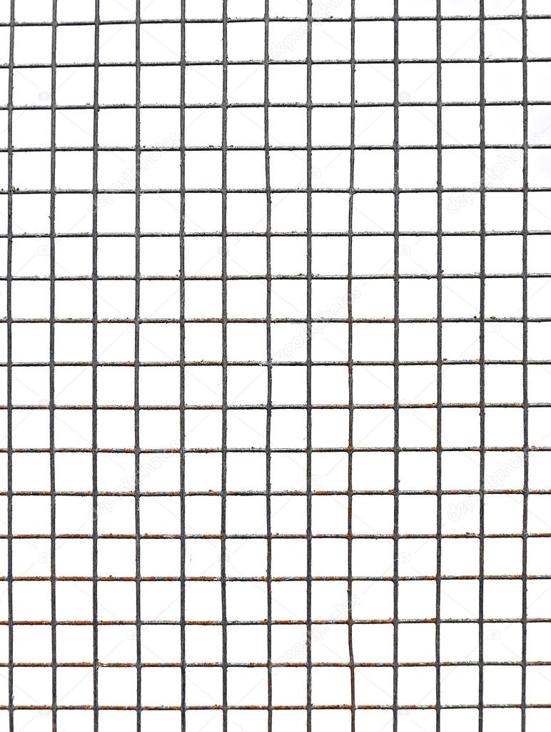 Background texture of metal mesh cells isolated