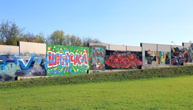 Graffiti duvar Moskova'da farklı içerik