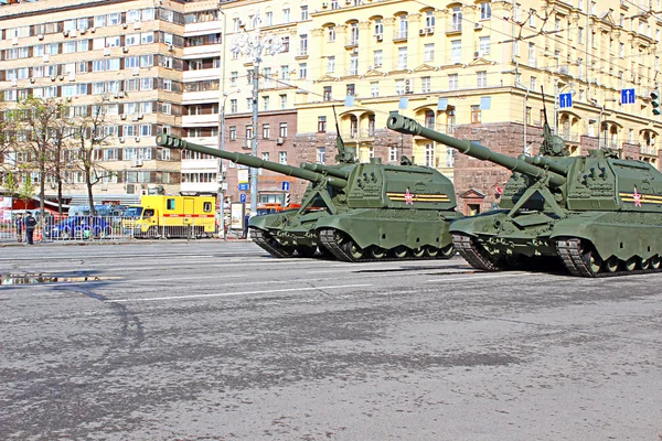 Military parade dedicated to Victory Day in World War II in Mosc — Stock Photo, Image