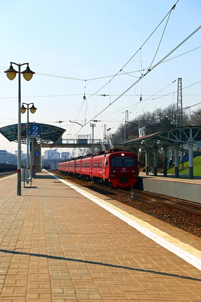 Aeroexpress Electric train Russian Railways in Moscow — Stock Photo, Image