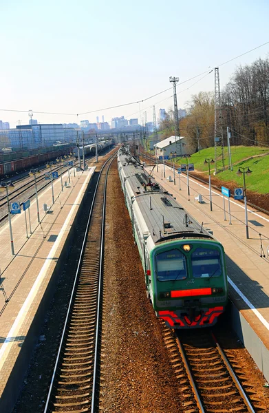 Οι ρωσικοί σιδηρόδρομοι ηλεκτρικού τραίνου — Φωτογραφία Αρχείου