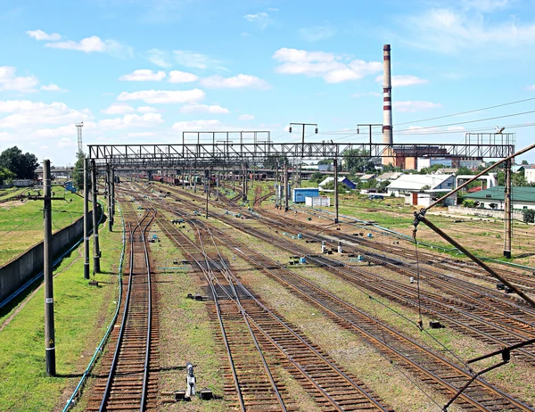 Großer Eisenbahnknotenpunkt — Stockfoto