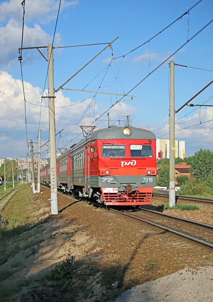 Treno elettrico Ferrovie russe a Mosca — Foto Stock