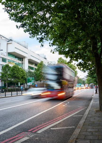 Londres Reino Unido Agosto 2021 Una Moción Difuminó Conducción Del — Foto de Stock