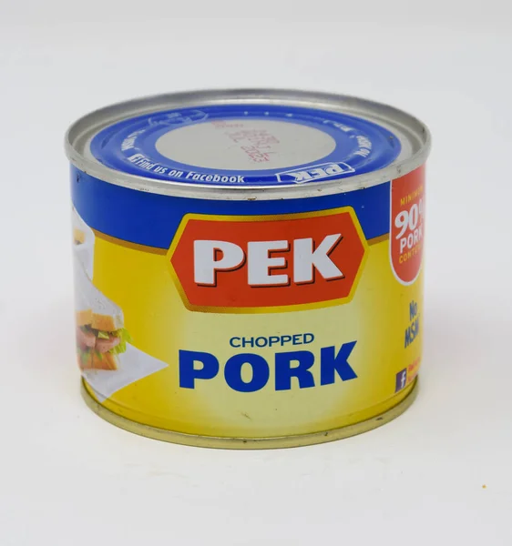 Reading Verenigd Koninkrijk Januari 2022 Een Blik Pek Chopped Pork — Stockfoto