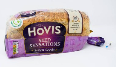 Okuma, Birleşik Krallık - 16 Ocak 2022 - Bir somun Hovis Seed Sensations ekmeği