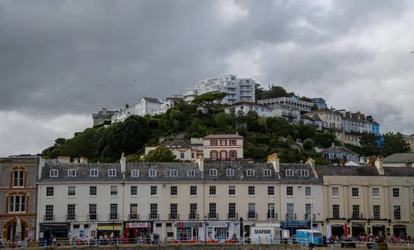 Torquay United Kingdom August 2020 Shops Edge Harbor Victoria Parade — Foto de Stock