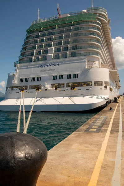 Basseterre Saint Kitts Nevis March 2022 View Rear Cruise Liner — 스톡 사진