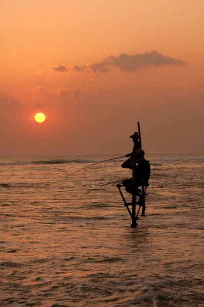 Pêcheurs à six ans au Sri Lanka — Photo