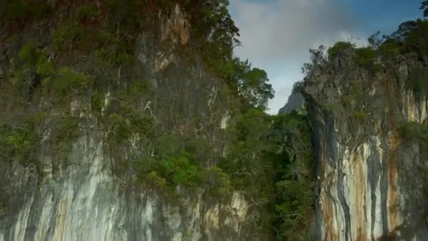 Vue Aérienne Lac Cheow Lan Vue Imprenable Sur Les Montagnes — Video