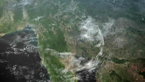 动画3D 从太空放大并聚焦于泰国北部 怀卡洪 乌赛阿勒萨尼 — 图库视频影像