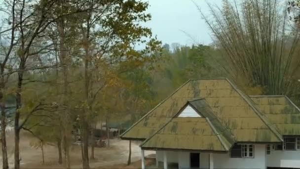 Vue Aérienne Locale Village Communauté Campagne Traditionnelle Thaïlande — Video