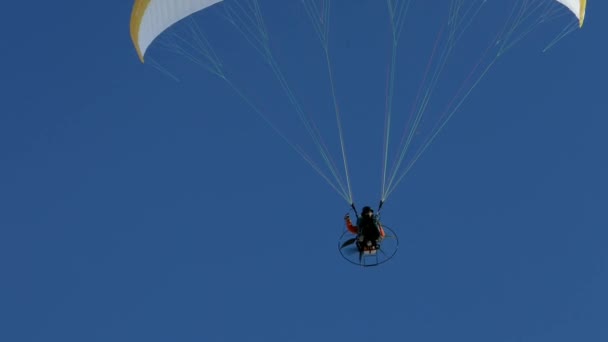 Abr 2019 Parapente Volando Cielo Bonneville Salt Lake Flats Utah — Vídeo de stock