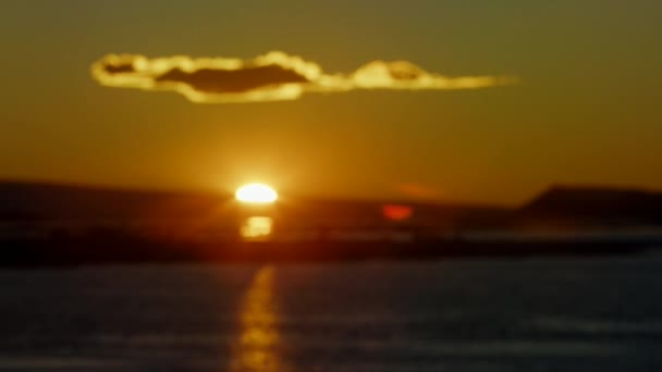 Hermoso Amanecer Naranja Oro Cielo Azul Península Antártica Antártida — Vídeos de Stock