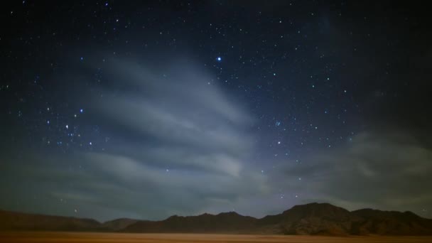 Astrophotography Time Lapse Footage Zoom Motion Starry Sky Tufa Formations — Vídeo de Stock