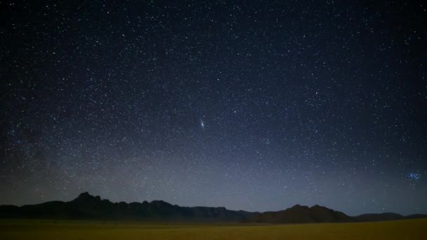 Astrophotography Time Lapse Footage Zoom Motion Starry Sky Tufa Formations — Videoclip de stoc
