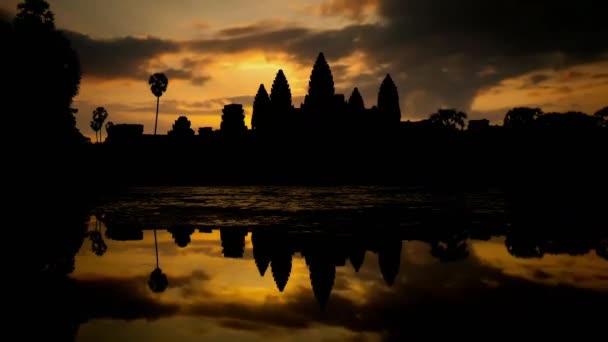 Лапс Сонця Сходить Храму Ангкор Ват Сіємреапі Камбоджа — стокове відео