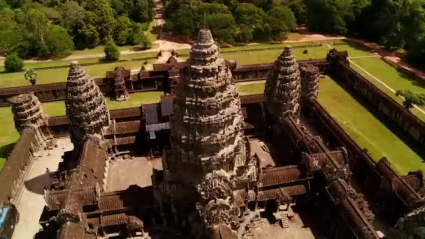 Vista Panorámica Aérea Angkor Wat Siem Reap Camboya — Vídeo de stock