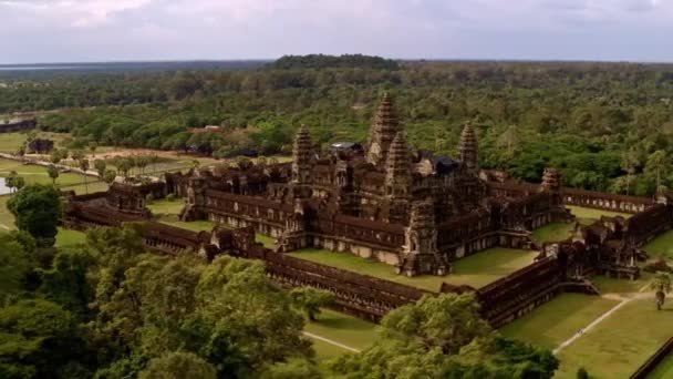 Vista Panorámica Aérea Angkor Wat Siem Reap Camboya — Vídeo de stock