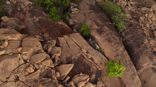 Veduta Aerea Bellissima Della Montagna Rocciosa Collina India Meridionale — Video Stock